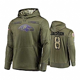 Nike Ravens 8 Lamar Jackson 2019 Salute To Service Stitched Hooded Sweatshirt,baseball caps,new era cap wholesale,wholesale hats